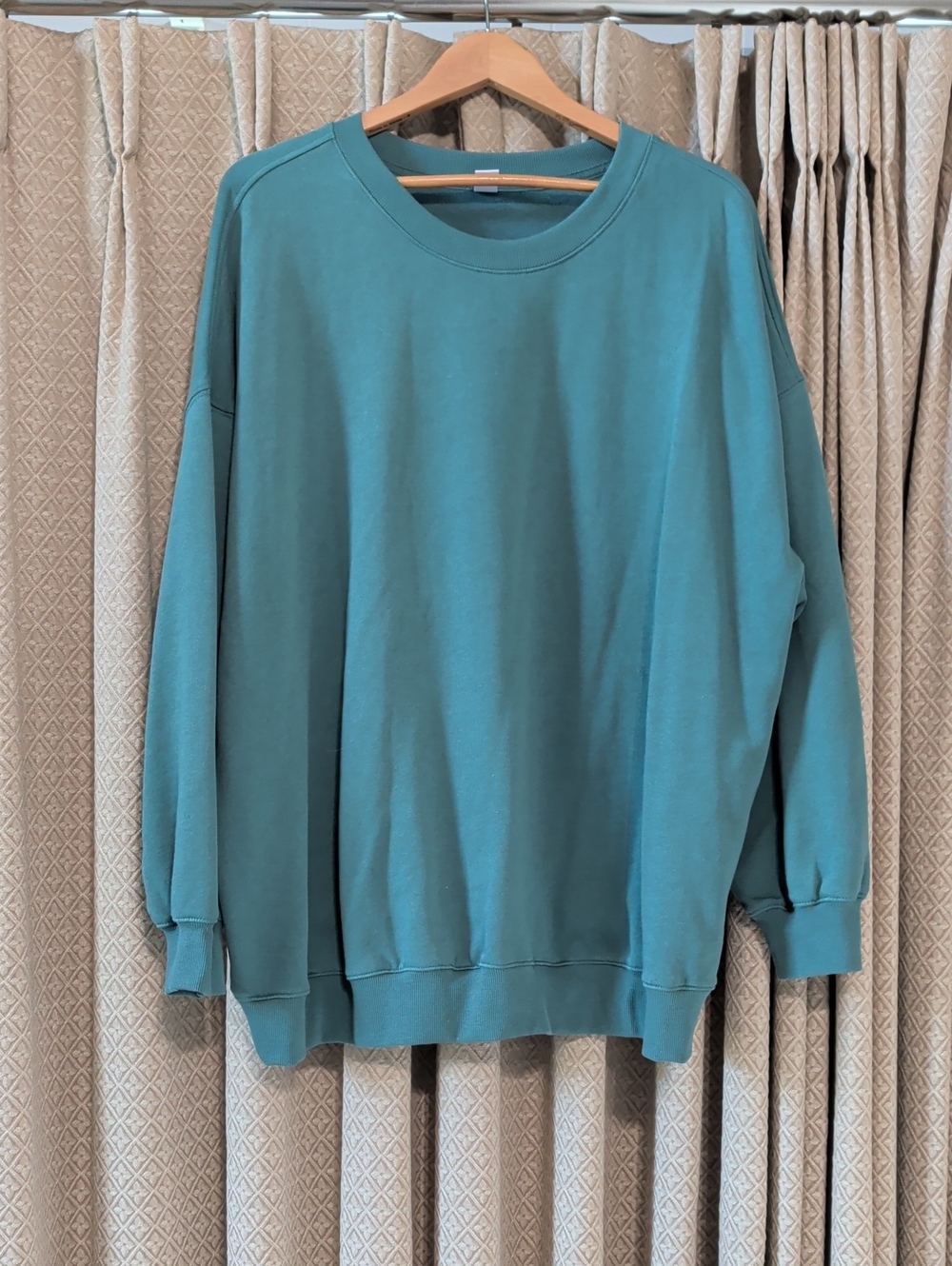 NWT Women's Size 2X Old Navy Green/Teal Oversized Tunic Crew New Sweatshirt